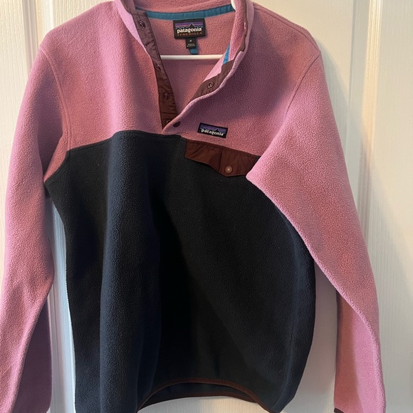 PINK/NAVY PATAGONIA SYNCHILLA comfy jacket size women’s medium - Picture 3 of 5